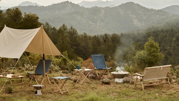 Utierka Outdoor Market Blue/Beige Stripes – set 2 ks