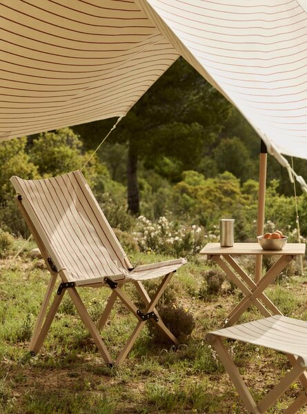 Utierka Outdoor Market Red/Beige Stripes – set 2 ks