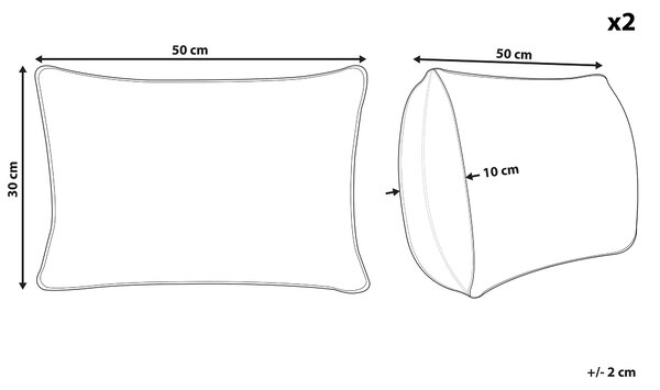 Sada 2 dekoratívnych vankúšov viacfarebná polyester bavlna 30 x 50 cm s abstraktným vzorom farebná potlač dekoračné vankúše a doplnky