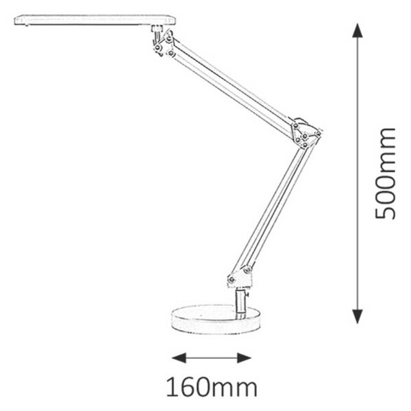 Rabalux LED stolná lampa COLIN 6W/350lm/4500K/biela farba