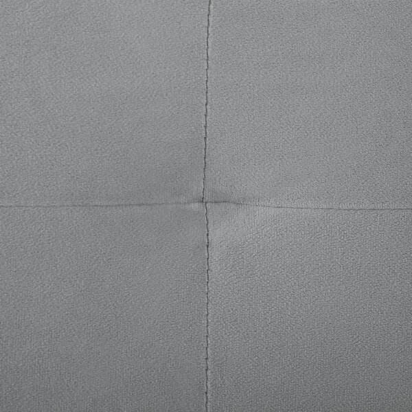 Posteľ sivé zamatové čalúnenie 140 x 200 cm s úložným priestorom čalúnený rám vysoké čelo moderný dizajn