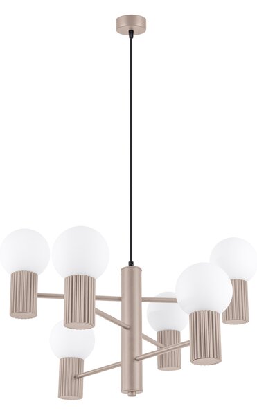 Luster Halo, 6x biele sklenené tienidlo, tp