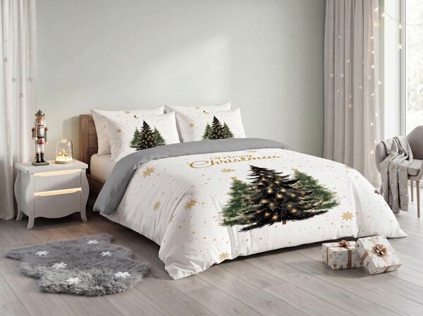 3D obliečky z mikrovlákna MERRY TREES biele Rozmer obliečky: 2 ks 70 x 90 cm | 140 x 200 cm
