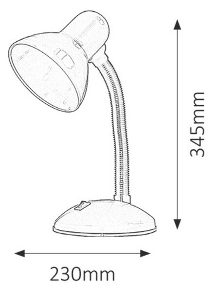 Rabalux DYLAN stolná lampa 40W | E27 | IP20 - oranžová