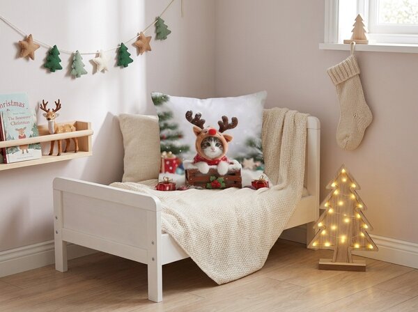 3D obliečka na vankúš z mikrovlákna RUDOLPH KITTEN 45x45 cm, farebný