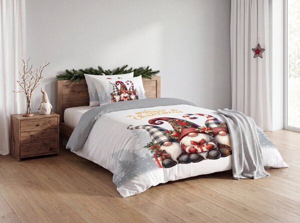 3D obliečky z mikrovlákna TRIO GNOMES farebné Rozmer obliečky: 2 ks 70 x 90 cm | 140 x 200 cm