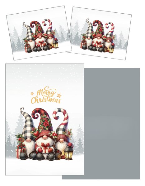 3D obliečky z mikrovlákna TRIO GNOMES farebné Rozmer obliečky: 2 ks 70 x 90 cm | 140 x 200 cm