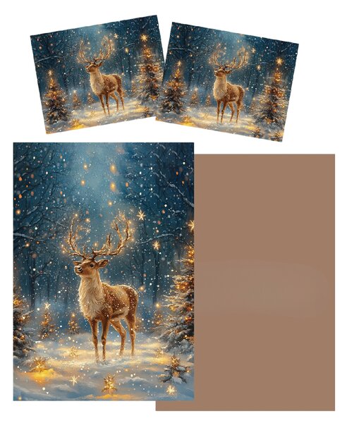 3D obliečky z mikrovlákna STARLIGHT DEER farebné Rozmer obliečky: 2 ks 70 x 90 cm | 140 x 200 cm