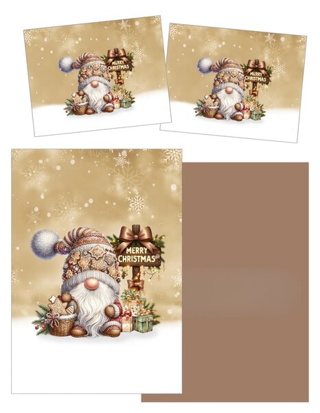 3D obliečky z mikrovlákna GINGER GNOME hnedé Rozmer obliečky: 2 ks 70 x 90 cm | 140 x 200 cm