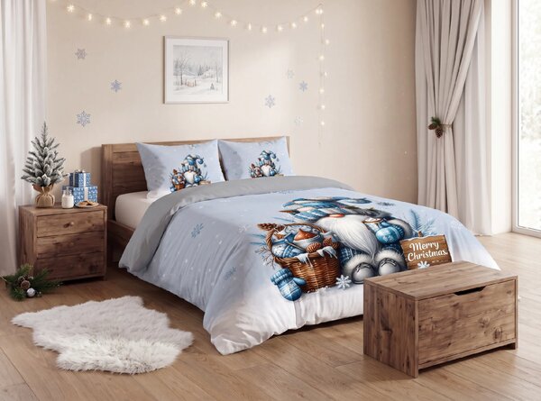 3D obliečky z mikrovlákna FROSTY GNOME farebné Rozmer obliečky: 2 ks 70 x 90 cm | 140 x 200 cm