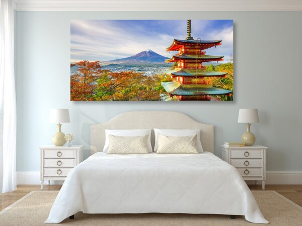 Obraz výhľad na Chureito Pagoda a horu Fuji
