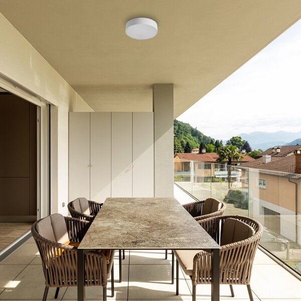 Rabalux LED vonkajšie okrúhle stropné svietidlo TARTU 18W/1800lm/2800-6000K/CCT/IP44/biela