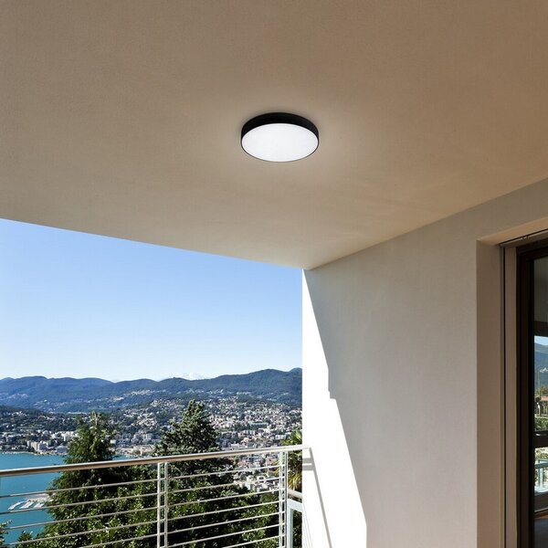 Rabalux LED vonkajšie stropné kruhové svietidlo TARTU 18W | 1800lm | 2800-6000K CCT | IP44 - čierna
