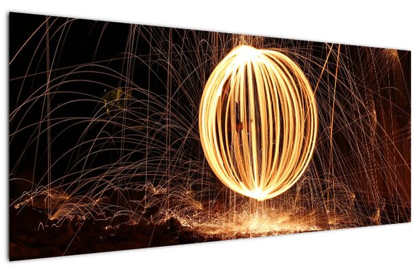 Obraz svetelnej gule (120x50 cm)