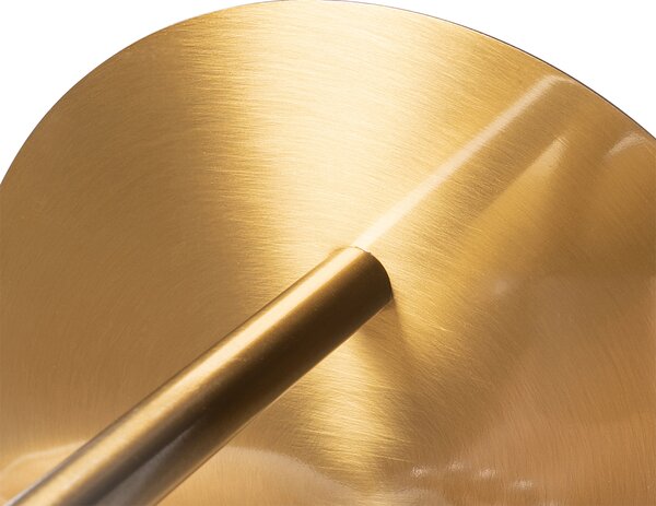 Art Deco nástenná lampa zlatá a opálové sklo - Flore
