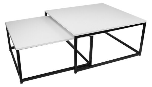 Set 2 konferenčných stolíkov Kastty typ 1 (biela + čierna). Vlastná spoľahlivá doprava až k Vám domov. 1015961