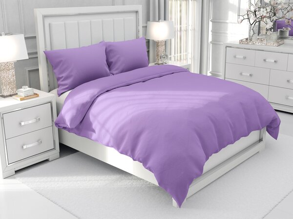 Biante Bavlnené jednofarebné posteľné obliečky Moni MOD-508 Levanduľové Predĺžené 140x220 a 70x90 cm