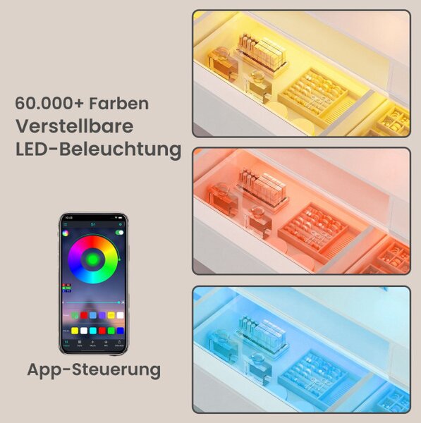 Toaletný stolík so zrkadlom a RGB LED osvetlením RDTB35145WB01