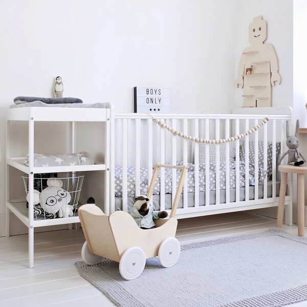 Detská postieľka 2v1 Classic Cot Bed 140x70 Variant úložný box: Bez úložného boxu