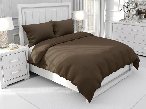 Biante Bavlnené jednofarebné posteľné obliečky Moni MOD-513 Hnedá khaki Jednolôžko 140x200 a 70x90 cm