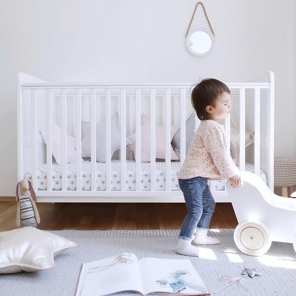 Detská postieľka 2v1 Classic Cot Bed 140x70 Variant úložný box: Bez úložného boxu