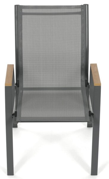 Záhradná stolička sivá AZC-S1050 GREY