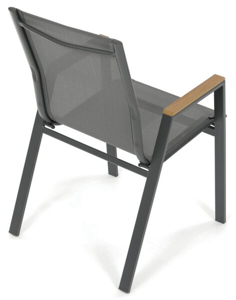 Záhradná stolička sivá AZC-S1050 GREY