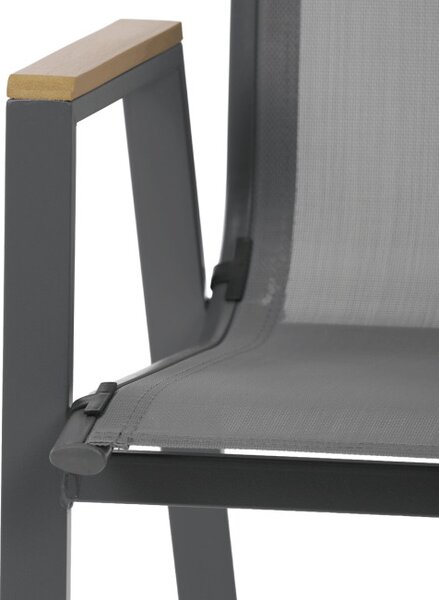Záhradná stolička sivá AZC-S1050 GREY