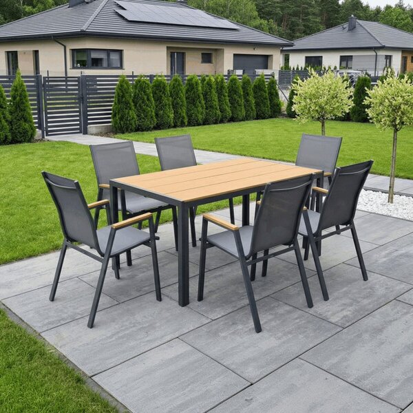 Záhradná stolička sivá AZC-S1050 GREY