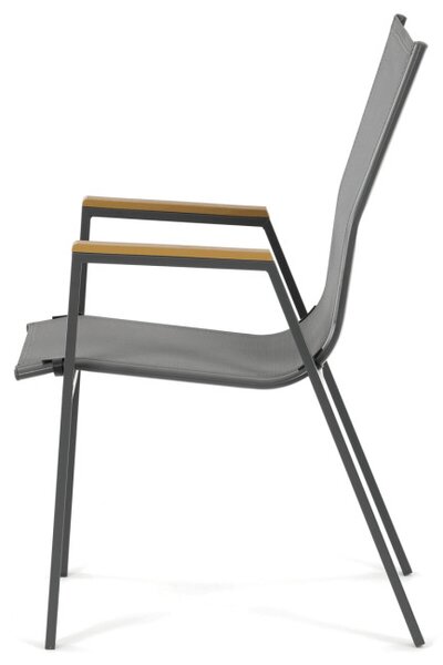 Záhradná stolička sivá AZC-S1050 GREY