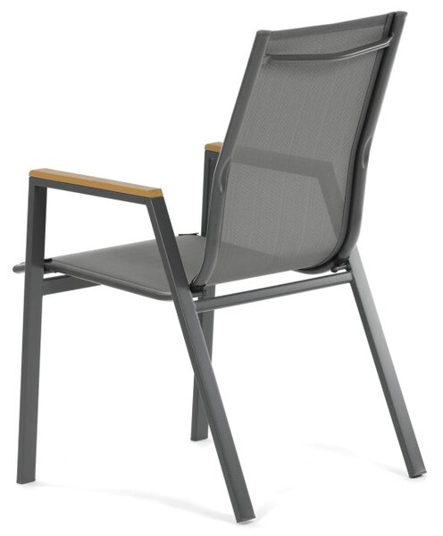 Záhradná stolička sivá AZC-S1050 GREY