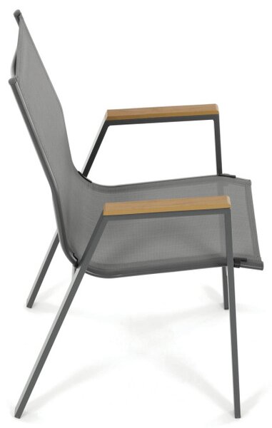 Záhradná stolička sivá AZC-S1050 GREY