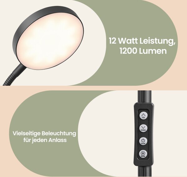 LED stojacia lampa so stmievaním a flexibilným ramenom LFLB35017BD02