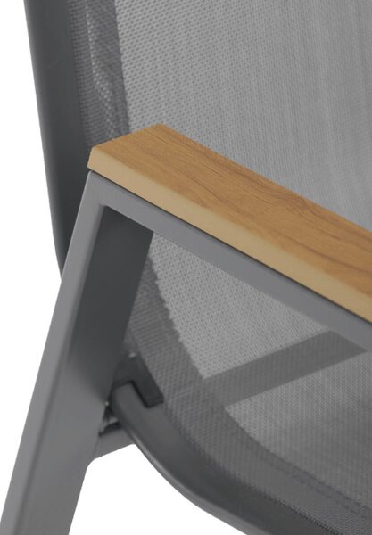 Záhradná stolička sivá AZC-S1050 GREY