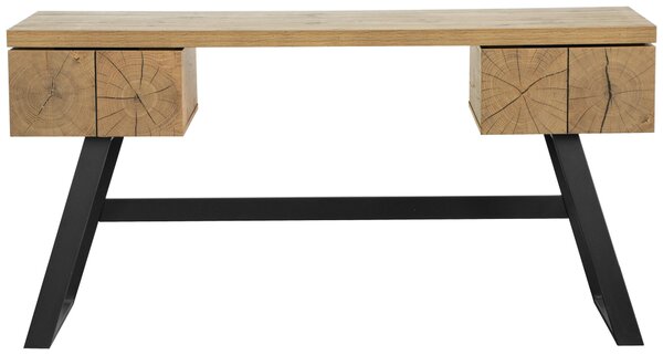 PÍSACÍ STÔL, čierna, farba duba, 150/60/76 cm Venda - Kancelárske stoly
