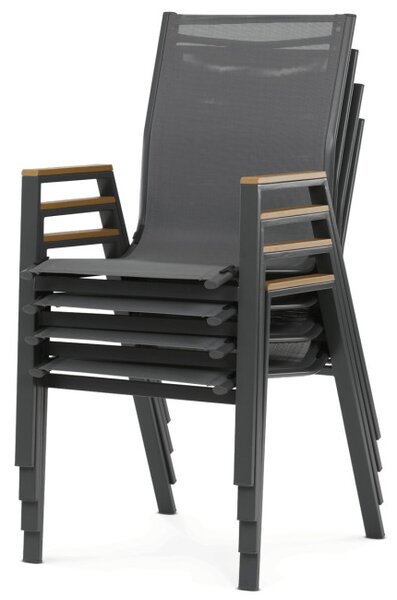 Záhradná stolička sivá AZC-S1050 GREY