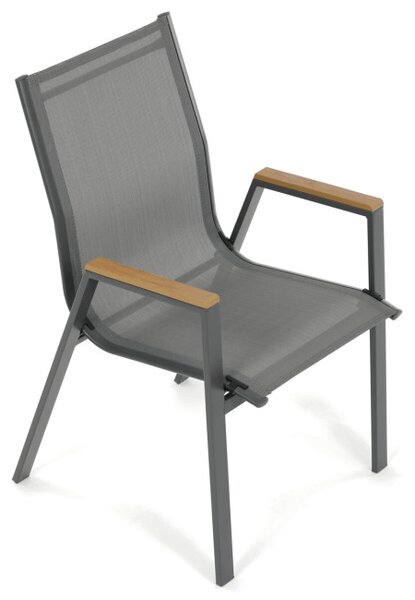 Záhradná stolička sivá AZC-S1050 GREY