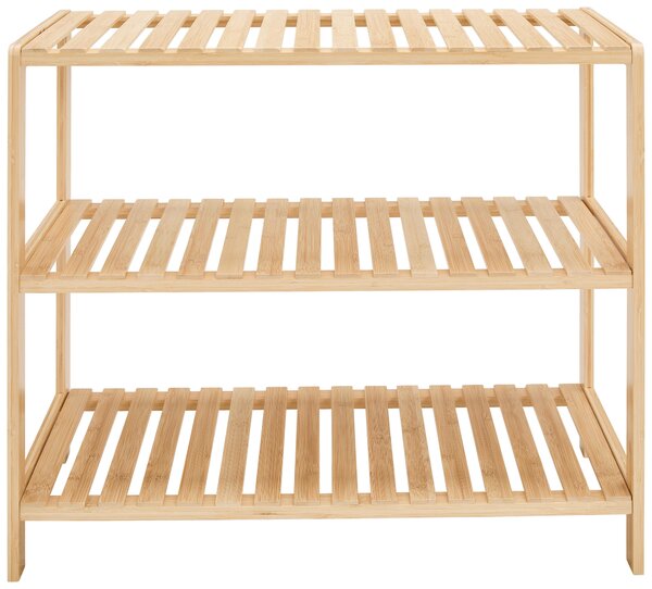 REGÁL NA TOPÁNKY, prírodná farba, bambus, 69/57/28 cm Carryhome - Skrine, regály & police na topánky