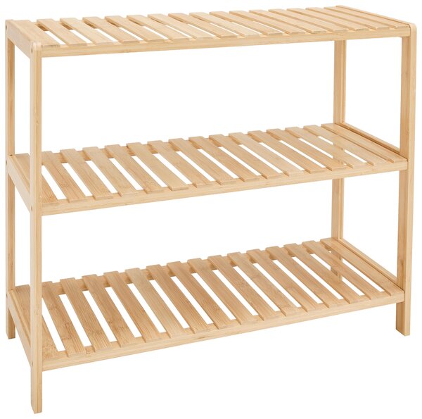 REGÁL NA TOPÁNKY, prírodná farba, bambus, 69/57/28 cm Carryhome - Skrine, regály & police na topánky