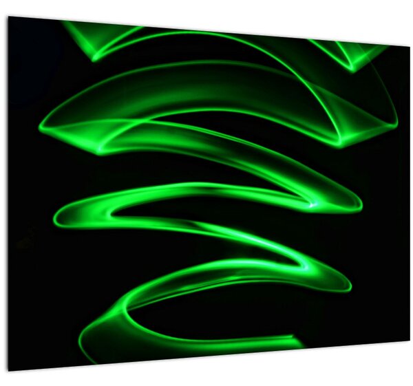 Obraz - neónové vlny (70x50 cm)