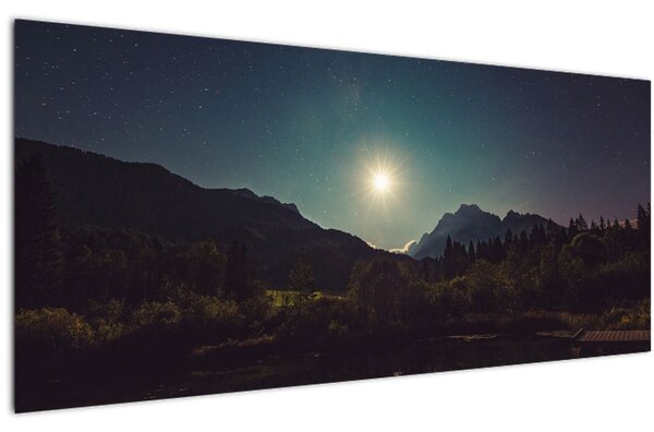 Obraz - nočná obloha (120x50 cm)