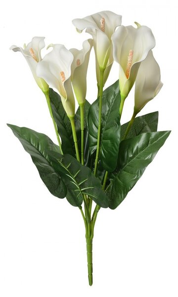 Dekorácia umelá kvetina biela kala - 60 cm - Clayre & Eef