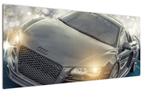 Obraz auta Audi - sivé (120x50 cm)