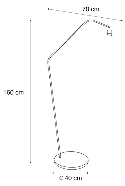 Moderná stojaca lampa čierna stmievateľná - Anne ZigZag
