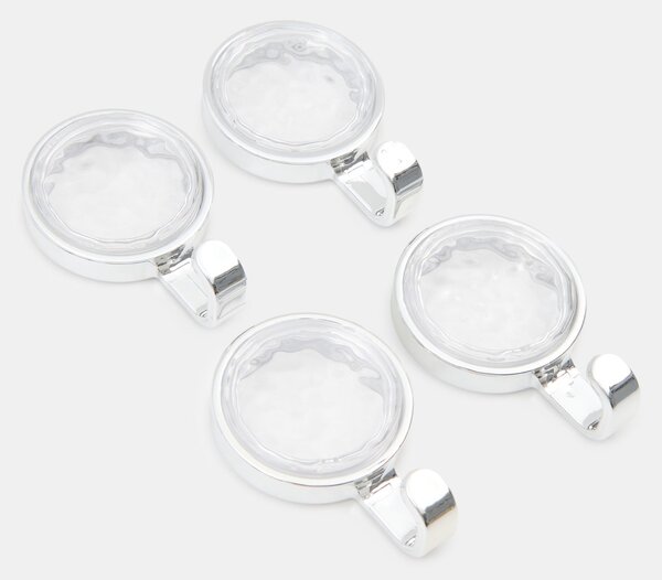 Sinsay - Súprava samolepiacich kúpeľňových háčikov 4 pack - clear