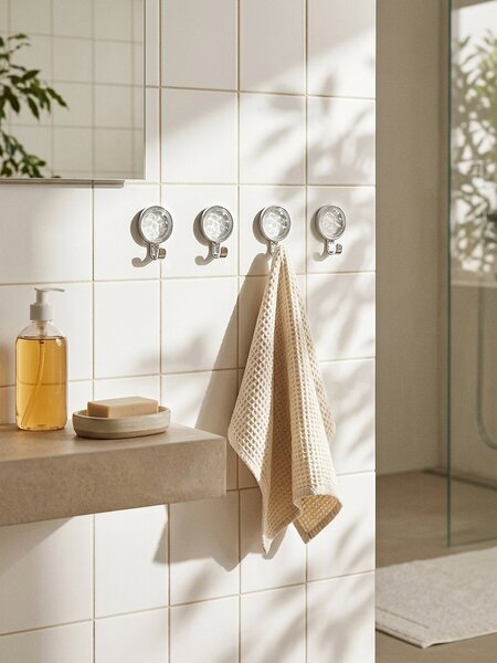 Sinsay - Súprava samolepiacich kúpeľňových háčikov 4 pack - clear