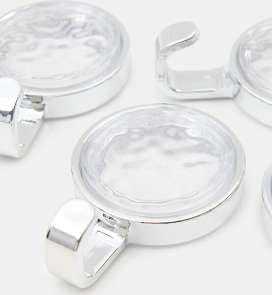 Sinsay - Súprava samolepiacich kúpeľňových háčikov 4 pack - clear