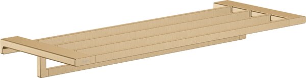 Hansgrohe AddStoris Q - Polička na uteráky s držiakom uteráka, kartáčovaný bronz 41751140