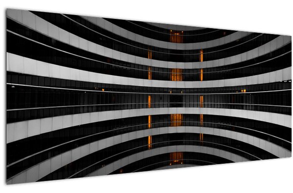 Abstraktný obraz - budova (120x50 cm)