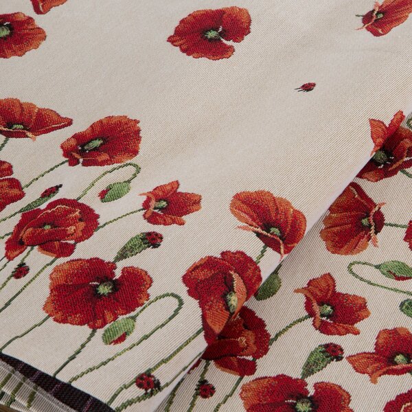 GOBELÍNOVÝ OBRUS PAPAVER 100X100 CM KVETY